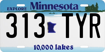 MN license plate 313TYR