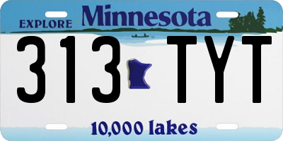 MN license plate 313TYT