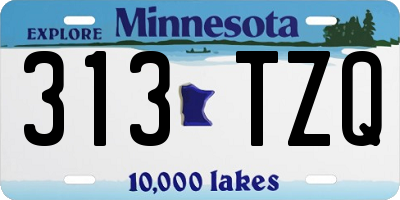 MN license plate 313TZQ