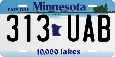 MN license plate 313UAB