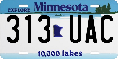 MN license plate 313UAC