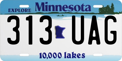 MN license plate 313UAG