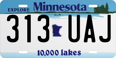 MN license plate 313UAJ