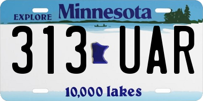 MN license plate 313UAR