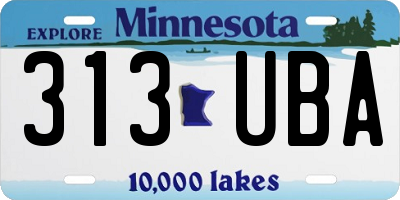 MN license plate 313UBA