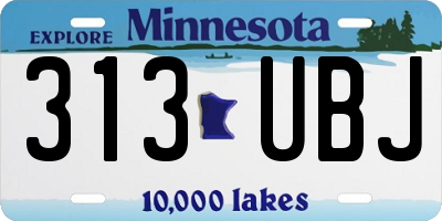 MN license plate 313UBJ