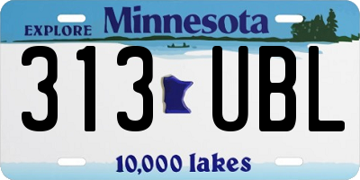 MN license plate 313UBL