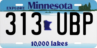 MN license plate 313UBP