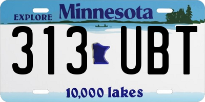 MN license plate 313UBT
