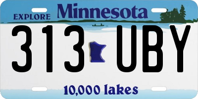 MN license plate 313UBY
