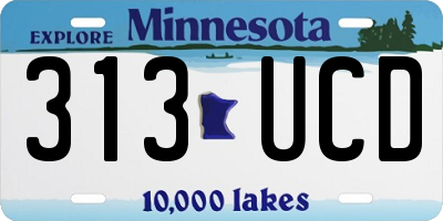 MN license plate 313UCD