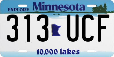 MN license plate 313UCF