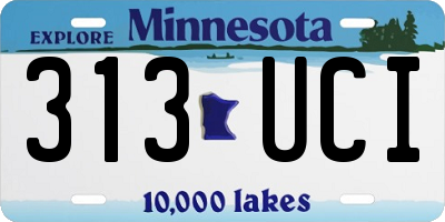 MN license plate 313UCI