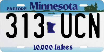 MN license plate 313UCN