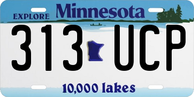 MN license plate 313UCP