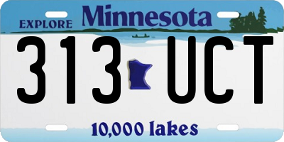 MN license plate 313UCT