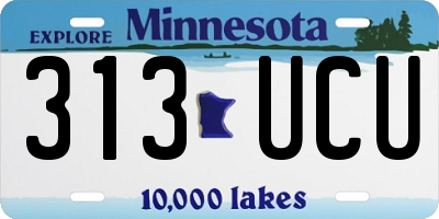 MN license plate 313UCU