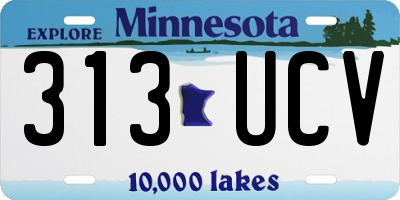 MN license plate 313UCV