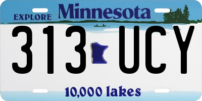 MN license plate 313UCY