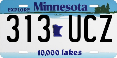 MN license plate 313UCZ