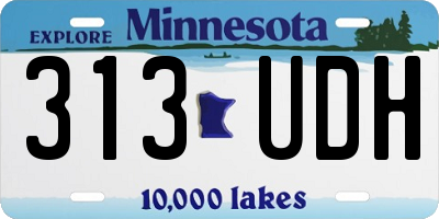 MN license plate 313UDH