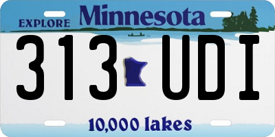 MN license plate 313UDI
