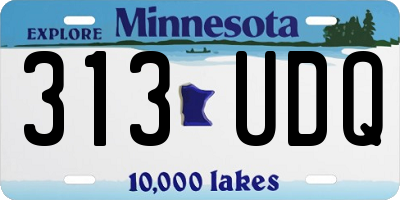 MN license plate 313UDQ