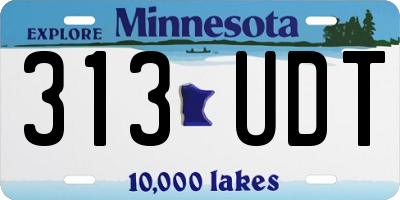 MN license plate 313UDT