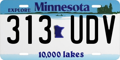 MN license plate 313UDV