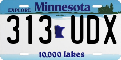 MN license plate 313UDX