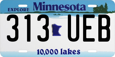MN license plate 313UEB
