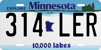 MN license plate 314LER