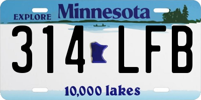 MN license plate 314LFB
