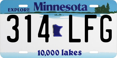 MN license plate 314LFG
