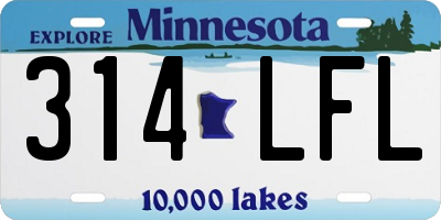 MN license plate 314LFL