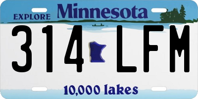 MN license plate 314LFM