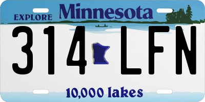 MN license plate 314LFN