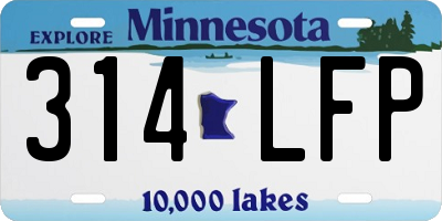 MN license plate 314LFP