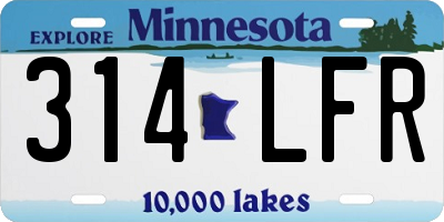 MN license plate 314LFR