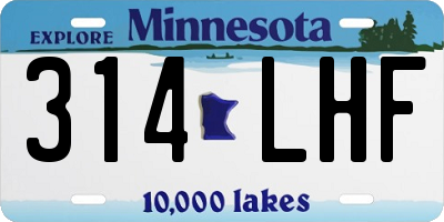 MN license plate 314LHF