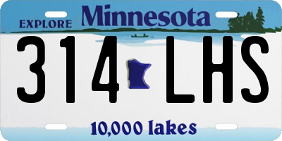 MN license plate 314LHS