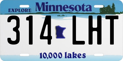 MN license plate 314LHT