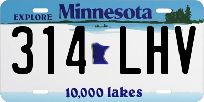 MN license plate 314LHV