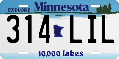 MN license plate 314LIL