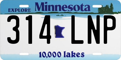 MN license plate 314LNP