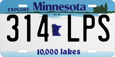 MN license plate 314LPS