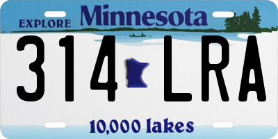 MN license plate 314LRA