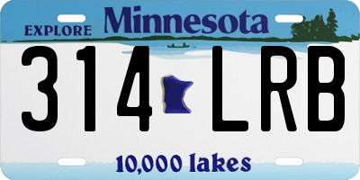 MN license plate 314LRB