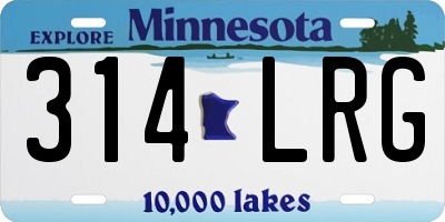 MN license plate 314LRG