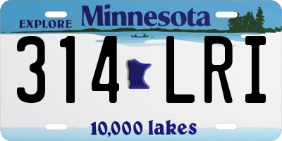 MN license plate 314LRI